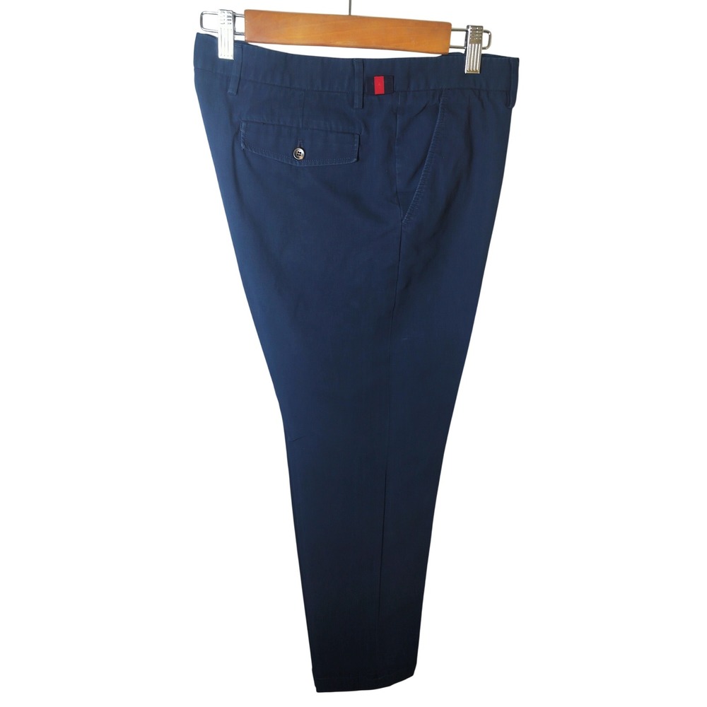 Gucci Mens Navy Blue Cotton Chino Trousers Made in Italy Size 52 IT